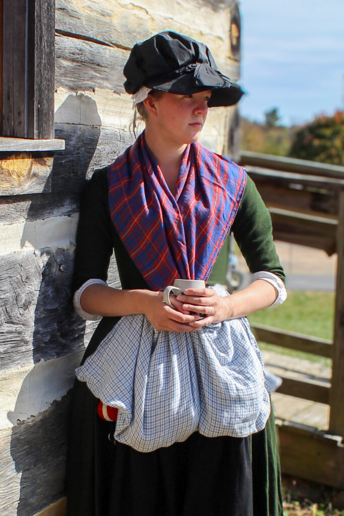 Revolutionary War-era living history interpreter portraying a local woman whose pig was "enticed away" by a member of Crockett’s Western Battalion.