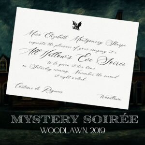 You're invited to Miss Sharpe's 1920 All-Hallow’s Eve Soiree. A thrilling murder mystery game ⏤ open bar cocktails & wines ⏤ sweet & savory bites ⏤ exclusive access to mansion behind-the-scenes ⏤ music & dancing ⏤ moonlit garden ⏤ networking & meeting new friends ⏤ a night of secrets & intrigue. Sharpen your sleuthing skills over the clink of cocktail glasses as you solve riddles, uncover secrets, and follow mysterious clues throughout the night. Despite Prohibition, spirits of all kinds will flow, along with savory and sweet treats. This will be the most mysterious night of the year—and trust us, you’ll want to be on the guest list.