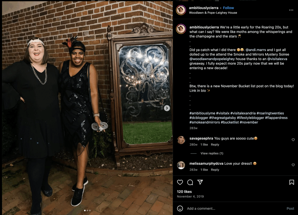 Party goer "AmbitiouslyCierra" shared about the evening on Instagram.