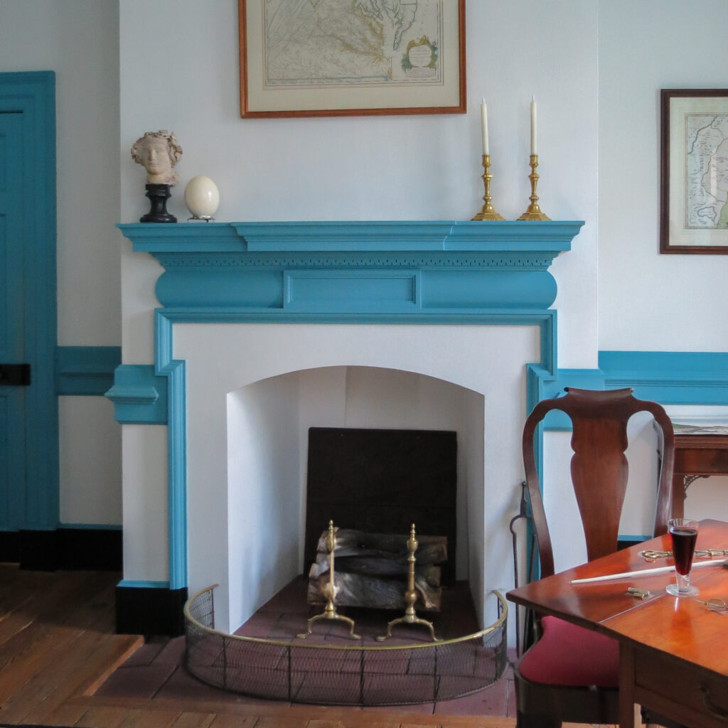 William Paca's study in his restored 1760 Annapolis home. 2025.