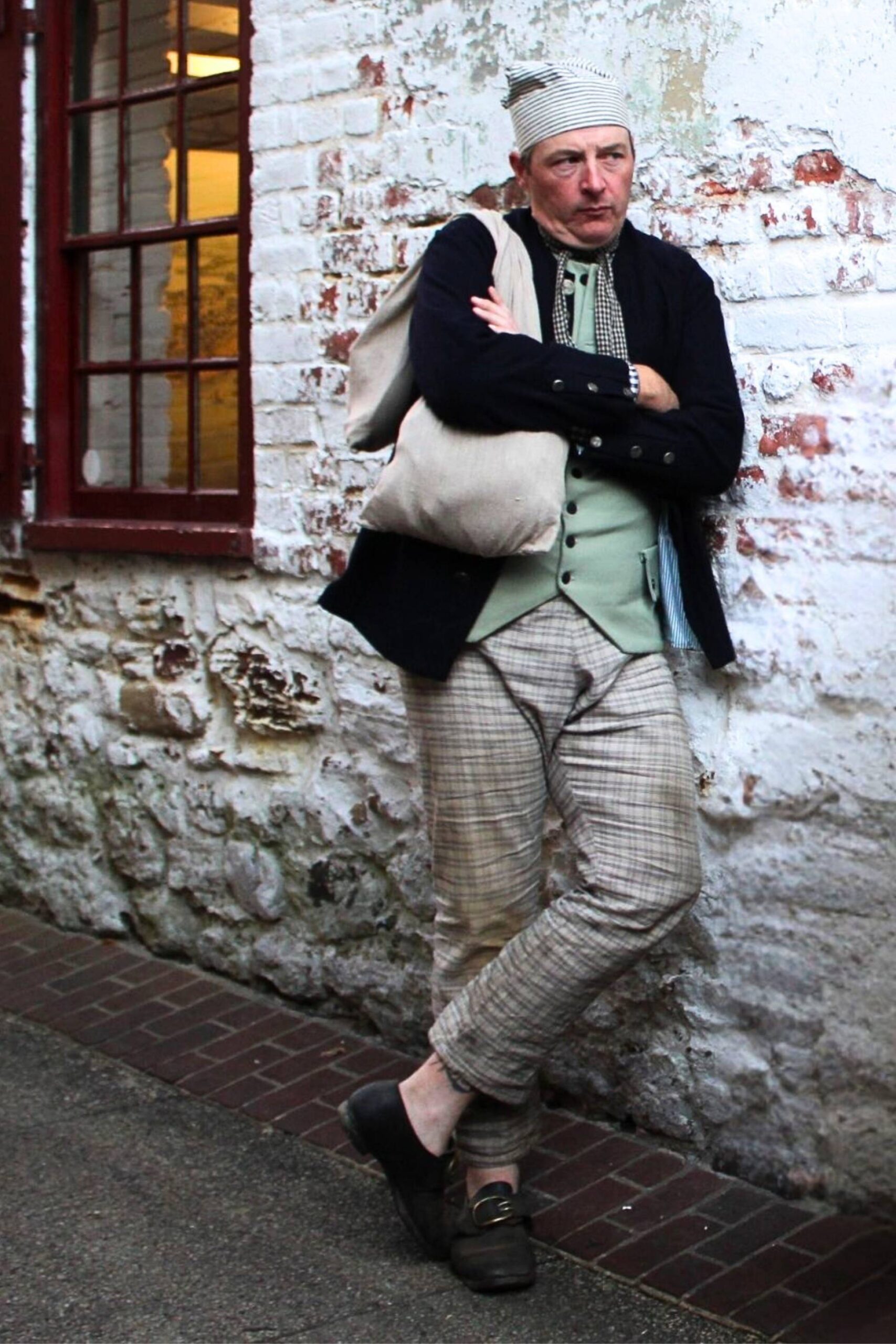 Reenactor of an 18th-century sailor in Annapolis.