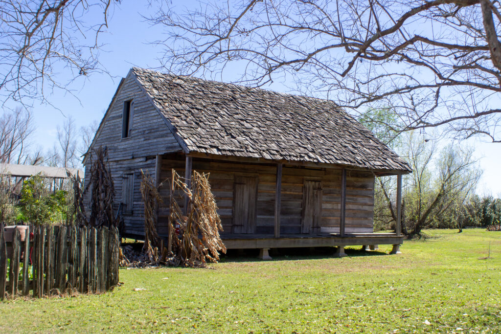 Outbuilding at Whitney Plantation in Wallace, LA. 2026.