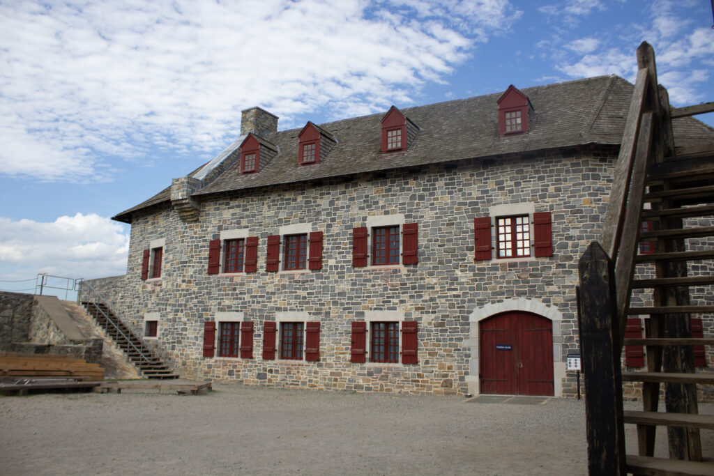 Exterior shot of Fort Ticonderoga, Ticonderoga, New York. 2026.