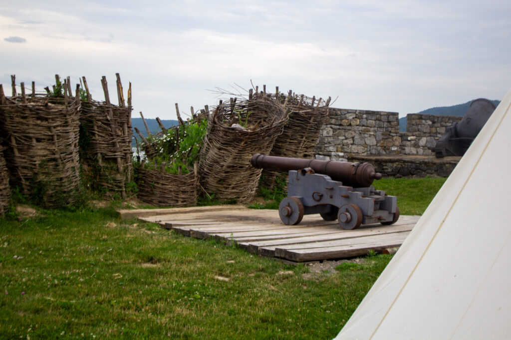 Cannon and redoubts at Fort Ticonderoga, Ticonderoga, New York. 2026.