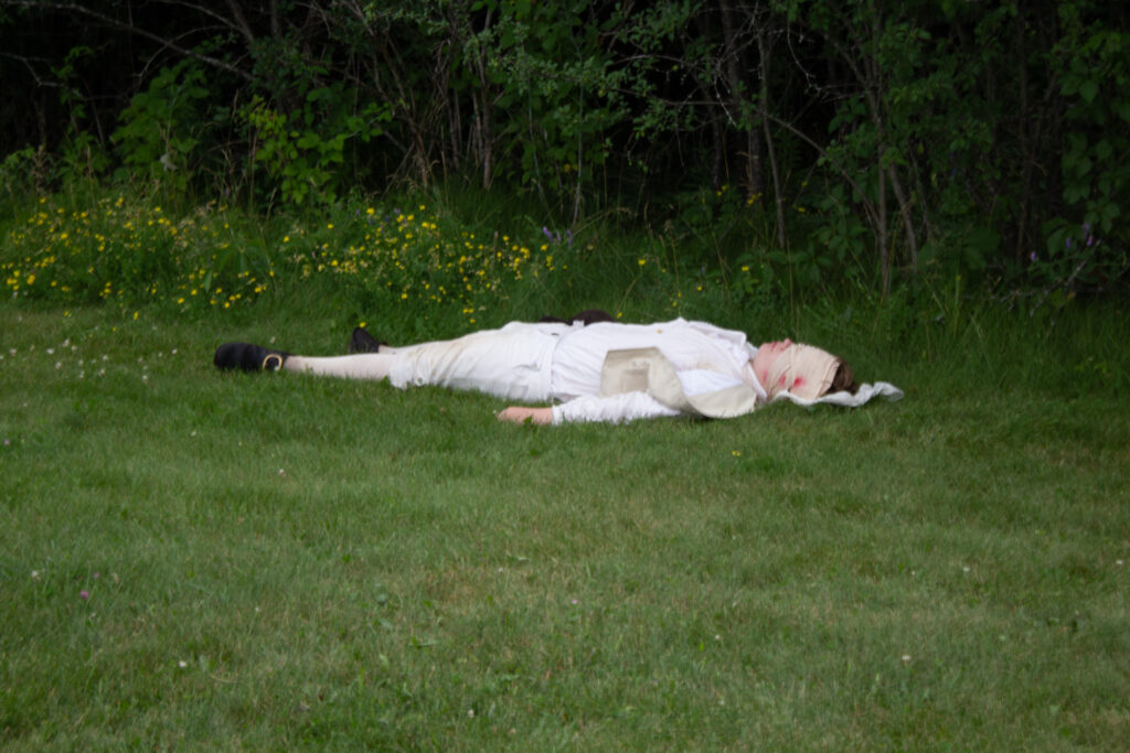 An unfortunate foot soldier at the flying hospital, Fort Ticonderoga, Ticonderoga, NY. 2026.