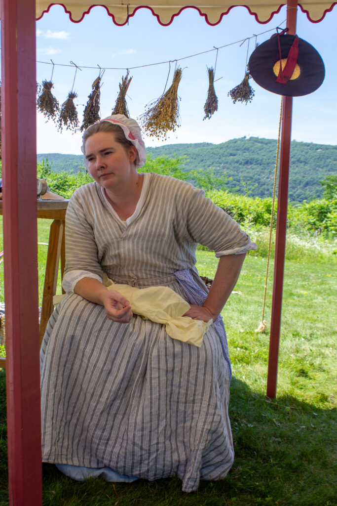 Camp follower at the flying hospital, Fort Ticonderoga, Ticonderoga, NY. 2026.